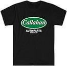 motor Callahan Auto Parts Tommy Boy Movie Men's Black T-Shirt Size Black T-Shirts à Manches Courtes(Large)
