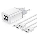 Câble Chargeur iPhone, [Certifié Apple MFi] USB Chargeurs Cordon de câble Apple Lightning Cable 1m Rapide Chargeur pour iPhone 12 11 Pro Max XR XS 8 7 6 6S Plus 5 iPad