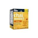 Tea India Chai Moments Ginger Chai Tea Instant Latte Mix Blend Of Premium Black Tea, Ginger & Natural Ingredients Traditional Indian Tea 10 Sachets