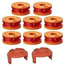 Lucky Seven Trimmer Spool Line Compatible with Worx，Edger Spool Compatible with Worx Trimmer spools Weed Eater String, Trimmer Line Refills 0.065 inch for Electric String Trimmers(10 Pack)