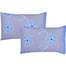 KIHOME Printed Microfibre Pillow Covers & Pillow Case (Set of 2) (4pcs Pillow Covers) (Blue Fruti)