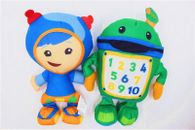 Nuovo lotto di bambole giocattolo peluche Team Umizoomi Bot Geo 9" set di 2 Fisher Price