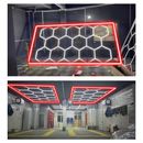 LED Hexagon Garage Lights 606W Ceiling Shop Light with Border for Gym Basement