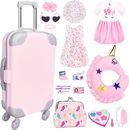 17Pcs 18 Inch Girl Doll Clothes and Accessories Doll Accessories Case Luggage Tr