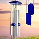 Aoedelyart Wind Chimes for Outside Deep Tone,38" Sympathy Wind Chimes Outdoor Clearance Wood Wind Chime Memorial Gifts for Mother's Day and Christmas,Outdoor Decor for Zen,Garden,Patio,Home(Silver)