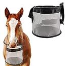 Niktule Polyester Mesh Grain Feed Bag?Horse Feed Bag?Durable Horse Feed Sacks with Adjustable Straps, Comfort Neck Pad and Nose Pad, 3 Sizes