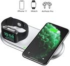 CHOETECH 2 in 1 Dual Wireless Charger (MFI Certified), Wireless Charging Pad Fol