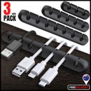 Cable Clips Cord Management USB Charge Cable Holder Desk Organiser Adhesive Hook