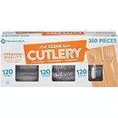 Daily Chef Clear Cutlery Combo Pack (360ct.)120 Forks 120 Knives and 120 Spoons