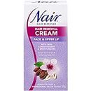 Nair Hair Removal Cream for Face & Upper Lip with Sweet Almond Oil and Baby Oil, 57-g