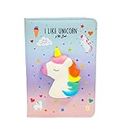 LAEMENOZ 3d Squishy Cute Diary For Girls, Aesthetic Decompression Destressing Journal Notebook For Kids, Fancy 100+ Pages Squishy PU Leather Dairy for School, Office And Student Use (I Like Unicorn)