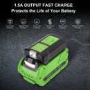 Reemplace el cargador de 40 V para la batería de iones de litio Greenworks 40V 29462 con luz de trabajo LED