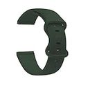 HUMBLE Soft Silicone Double Loop Strap Comes with Secure Button Lock Compatible for Fitbit Versa 3/ Fitbit Sense Band, Flexible Waterproof Sport Watch Strap_DARK GREEN