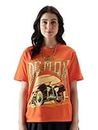 The Souled Store Speedster Oversized T-Shirts Orange