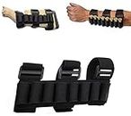 FIRECLUB 8 Rounds Gun Ammo Storage Shotgun Shell Holder Adjustable Shooters Forearm or Tactical Buttstock Sleeve Magazine Pouch (Black)
