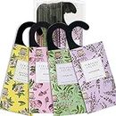 Rose Cottage 12Packs 4 Scents Flower Closet Air Freshener Deodorizer Scented Sachets Bags for Drawer and Closet（Lavender，Jasmine，Rose，Apricot Blossom）