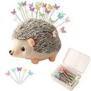 Hedgehog Shaped Pin Cushion Sewing Kit with 100 Colored Pins