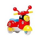 Rexez Mini Scooter Toys for Kids Toddlers Baby Boys Girls Adults Seat Model Toys Steering Wheel Car Toy Track, Mini Motorcycle Toy Pull Back (Multi Color)