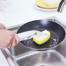 Cepillo de limpieza reemplazable para cocina, estropajo con mango de líquido de