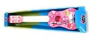 TD Creations Guitar Musical Instrument for Beginners Kids Small , 4 String Guitar Toy for Kids, Small Toy for Kids (Design 5 - Pink Pig)