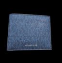 Billetera para hombre Michael Kors azul compacta delgada plegable precio de venta sugerido por el fabricante $88 nueva