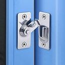 dingchi Door Hasp Latch 90 Degree, Stainless Steel Safety Angle Locking Latch for Push/Sliding/Barn Door, Satin Nickel