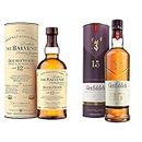 The Balvenie Double Wood 12 años whisky de malta escocés, 700ml + Glenfiddich Whisky premium de malta escocés 15 años – 70cl