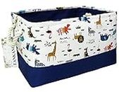 FANKANG Rectangular Laundry Basket Nursery Storage Fabric Storage Bin Storage Hamper,Book Bag,Gift Baskets (Animals)