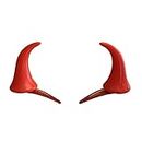 Secaden Devil Horns Hair Clip Halloween Cosplay Costume Headwear Accessories Party Dress Up (Red)