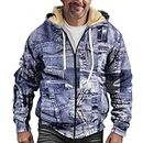 Men Flannel Fleece Lined Hoodies Plus Size Casual Coat Warm Zip Up Winter Sherpa Thickened Plaid Shirt Jackets Trendy Christmas Gifts Mens Christmas Flannel Shirt Winter Sweater for Men