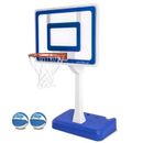 Gosports Splash Hoop Swimming Pool Basketball Hoop; Huge 44” X 32” Pro Style Backboard w/ Steel Rim & Weighted Base Plastic in Blue | Wayfair