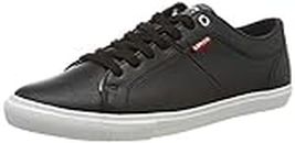 Levi's Herren Woods Sneaker, Schwarz (Noir Regular Black), 45 EU