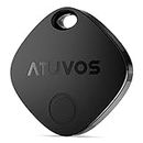 ATUVOS Smart Bluetooth Tracker Tag 1 Pack, Key Finder Works with Apple Find My (iOS Only), Android not Supported. Item Locator for Luggage, Suitcase, Wallets, Bags, Replaceable battery.IP67 Waterproof