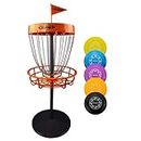 Disc Golf Mini Basket Set, Cesta de Golf con 5 Minidiscos, Frisbee Golf para Interiores y Exteriores, 970362