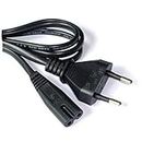 KEBILSHOP Power Cable/Cord/Plug for PS2, PS3, PS4, Xbox One S and Xbox One X Consoles (Cable Only), Black