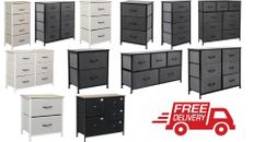 Chest of Drawers Tallboy Storage Cabinet Fabric Tower Dresser for Bedroom