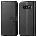 SUNSHINE® Leather flip Case Compatible with Samsung Galaxy Note 8 | Inside TPU with Card Pockets Wallet Stand Magnetic Closure 360 Degree Complete Protection Black