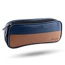 AirCase Travel Organizer Kit Bag for Office Supplies/Accessories/Toiletry, Easy to Clean Nylon & PU Leather Storage Pouch for Men & Women, Blue- 6 Month Warranty