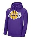 Nike Mens NBA Fleece Pullover Essential Hoodie Los Angeles Lakers Field Purple L