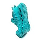 Jakcuz Men's and Women's Road Running Shoes, Lightweight Sports Shoes, Breathable Knitted Sports Shoes, Fitness Running Shoes, Tennis Shoes, Blue sea, 10.5 UK