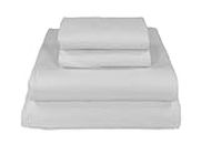 MyPillow Flannel Bed Sheet Set Queen, White