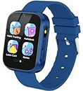 BIGGERFIVE Kids Smart Watch for 4-12 Year Old Boys Girls, Solid Touchscreen with 22 Fun Games HD Camera Video & Music Player Audiobooks Learning Cards, Birthday Toy Gifts for Young Ages Children Blue