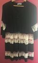 Hazel Beautiful Sheer Black And Lace Dress/ Cover Up Womans Size Medium