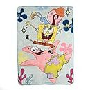 SpongeBob SquarePants Kids Fleece Oversized Blanket EXPRESSIONS for Toddlers Teens, All Season Super Soft Comfy Plush Flannel Blanket Best Gifts Boys Girls, 60x90 inches (Official Nickelodeon Product)