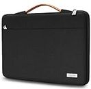 TECOOL 15.6 Inch Laptop Sleeve Case for 15-15.6" Acer HP Acer Lenovo Dell Samsung Notebook Chromebook, Protective Carrying Bag Cover with Retractable Handle, Black