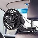 LEMOISTAR Car Fan, USB Powered Car Cooling Fan, 4 Speed Strong Wind 5V Rear Seat Air Circulation Fan with Durable Hook for Vehicles SUV RV