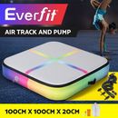 Everfit 1m Air Track Mat Inflatable Gymnastics Tumbling Mat W/ Pump Colourful