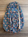 KAVU Rope Sling Bag Navy & Pink  Flamingo Backpack Retired Design