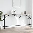 TECHPO Furniture Home Tools - Mesa consola gris Sonoma 180 x 23 x 75 cm, madera de ingeniería