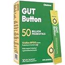 BUTTONS Gut Button Probiotics with Prebiotics Powder, Support Gut Health, Immune Health, and Urinary Tract Health, 50 Billion 7 Strains, Adult Supplement for Men and Women, 30 Day Supply - 30 Sticks